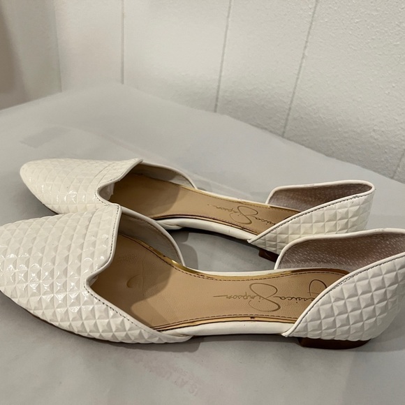 Jessica Simpson white pointed slip on Dorsey’s flats - Picture 7 of 11